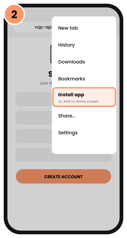 Step 2: Tap Install app