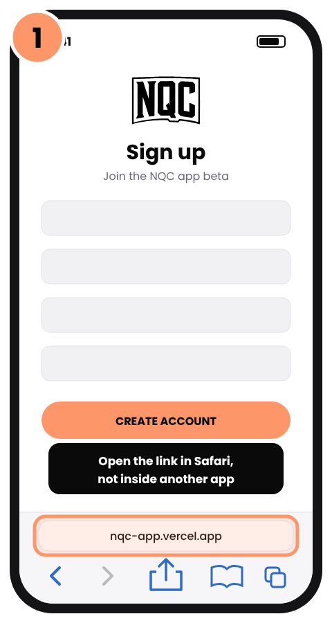Step 1: Open your link in Safari